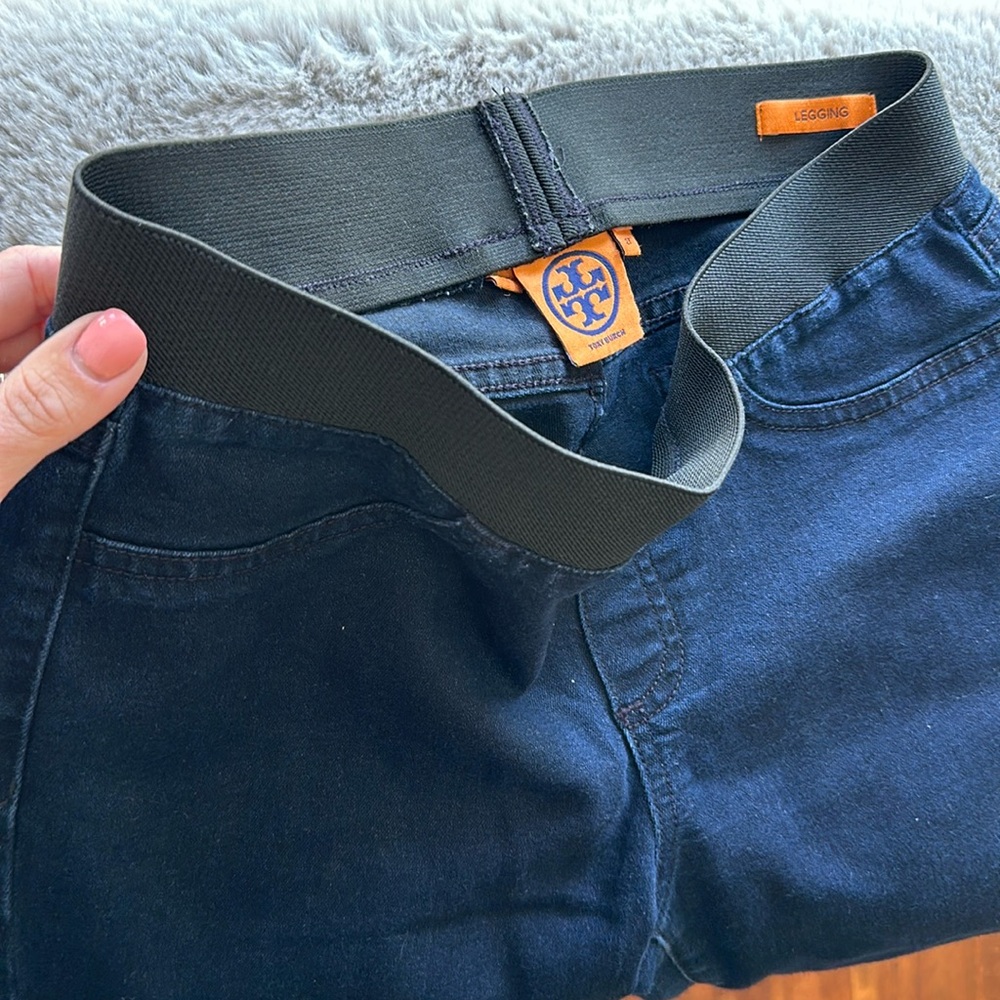 Tory Burch dark wash jean legging sz 27